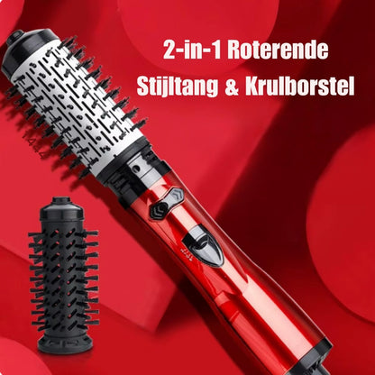 2-in-1 Roterende Stijltang & Krulborstel