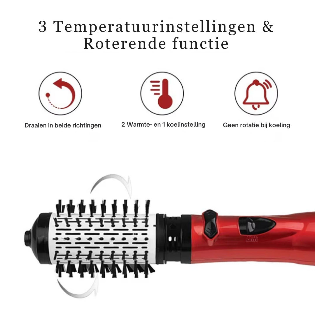 2-in-1 Roterende Stijltang & Krulborstel