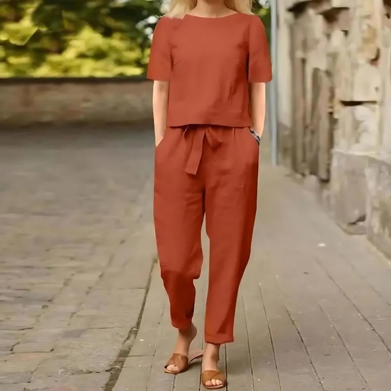 Nouveau Luxe™ | Stijlvol Comfort | Linnen Jumpsuit