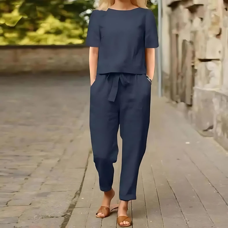 Nouveau Luxe™ | Stijlvol Comfort | Linnen Jumpsuit